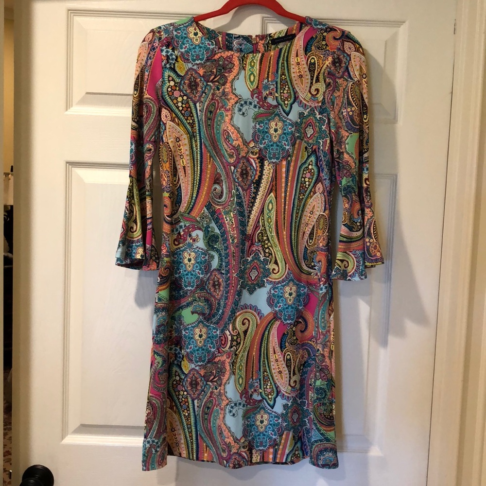 Tommy Hilfiger paisley dress with bell sleeves